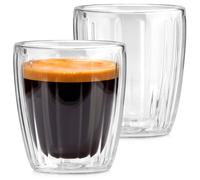 Bicchieri termici a doppia parete per caffè espresso, 120 ml, 2 pezzi.