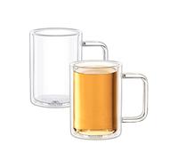 Wilmax Bicchieri termici a doppia parete - 400 ml - Set di 2 tazze da caffè - cappuccino latte macchiato - tazze caffè caffè caffè