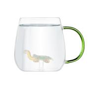 Bicchieri trasparenti - tazze da caffè fuori | 400 ml stoviglie per la casa, bicchieri a doppia parete, scuola, ufficio, appartamento, dormitorio, college, per donne e uomini, qualità