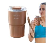 Bicchieri tumbler - Tazza da viaggio in acciaio inox da 360 ml con cannuccia, tazza portatile per bevande, tè flash per bevande calde e fredde, bottiglia d'acqua da palestra | Bicchiere isolante