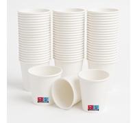 Bicchieri usa e getta di carta 240 ml - Bianco ECO LINE | Bicchieri ecologici per bevande calde e fredde | riciclabili, resistenti e adatti per alimenti - Confezione da 100/200/400/1000 pezzi (100)