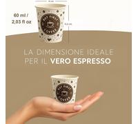 Bicchierini in carta per caffè | Usa e Getta Resistenti e Riciclabili monouso piccoli asporto bevande caffè Espresso, Macchiato ideale per Tèper Bar, Uffici, Catering, Eventi (60ml/2.5oz (1000 pezzi))