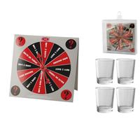 BICCHIERINI PER LIQUORE 4 PZ CON GIOCO ROULETTE ALCOLICA