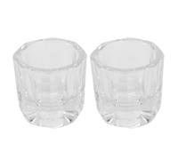 Bicchierino per Unghie in Plastica, Set 2 Pezzi per Manicure Art