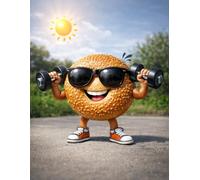 Bicep Bagel Fitness Journal - Breakfast League: Workout Log and Training Tracker - Gym Planner and Progress Notebook