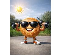 Bicep Bagel Fitness Journal - Breakfast League: Workout Log and Training Tracker - Gym Planner and Progress Notebook