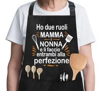 Bicfuiot Regalo Nonna Compleanno Regali per Nonna Idee Regali per Anziani Donna per Nonni Natale Personalizzato Festa Dei Nonni Originali Pasqua Pensionamento Festa Della Mamma Grembiule Cucina Donna