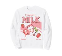 Bichi MAO Strawberry Milk Label Kawaii Fruit Cats Cute Felpa