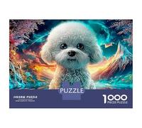 Bichon Fantasy Jigsaw Puzzles for Adults 1000 Piece Jigsaw Puzzle for Adults Educational Game 1000 PiecesCosmic Puppy Puzzles for Adult Challenging & Brainteasing Puzzle Game for The Whole for Women