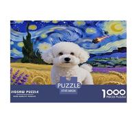 Bichon Frise 1000 Pezzi Puzzle Classici Per Adulti E Bambini A Partire Da 12 Anni Giochi Del Cervello Cute Puppy Perfetto Per Appassionati Di Esperti - Decorazione Della Casa 38x26cm/1000pcs