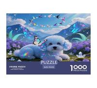 Bichon Frise 1000 Pezzi Puzzle Classici Per Adulti E Bambini A Partire Da 12 Anni Giochi Del Cervello Cute Puppy Sfida Impossibile - Decorazione Della Casa 70x50cm/1000pcs