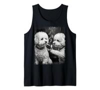 Bichon Frise - Accendino a Forma di Cane fumante in Scala di Grigi Canotta