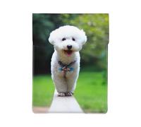 Bichon Frise Bokeh Animali Cani Parco Cani Bianchi, Custodia per laptop in pelle PU, borsa per notebook, custodia per laptop, custodia per tablet