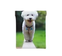 Bichon Frise Bokeh Animali Cani Parco Cani bianchi, Spremere il portafoglio superiore da donna Borsa portaoggetti Piccola portamonete Portamonete