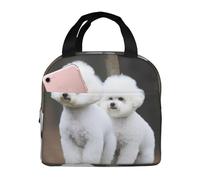 Bichon Frise - Borsa per il pranzo da donna, riutilizzabile, isolata, portatile, per uomo, grande capacità, per lavoro, picnic, viaggi