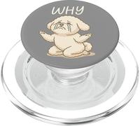 Bichon Frise - Cane divertente in ginocchio PopSockets PopGrip per MagSafe