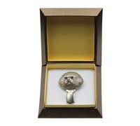 Bichon Frise - clip argentata con un cane in una scatola Art Dog IT