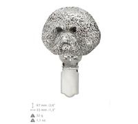 Bichon Frise - Clip rivestito di argento, alta qualità Art Dog IT