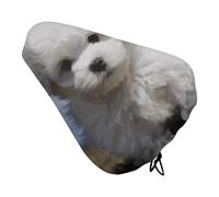 Bichon Frise - Coprisedile per bicicletta per cani, imbottito, extra largo, per donne e uomini, comodo, impermeabile, con coulisse, adatto per strada, montagna, esercizio, spin