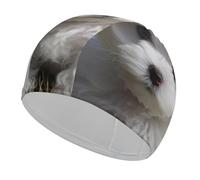 Bichon Frise Cuffia da nuoto per cani, unisex, leggera, elastica, per piscina, spiaggia, nuoto su giri, protezione per le orecchie dei capelli