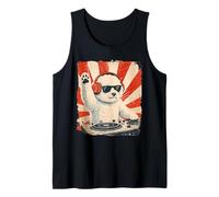 Bichon Frise DJ House Music Retro Amante dei cani Canotta
