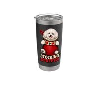 Bichon Frise Dog - Calza natalizia Bicchiere termico in acciaio inox doppia parete