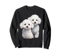 Bichon Frise Dog Graphic Pet Illustrazione Bichon Frise Felpa