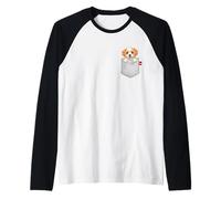 Bichon Frise Dog in Tasca Che Fa capolino Simpatico Cucciolo Maglia con Maniche Raglan