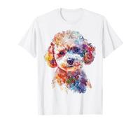 Bichon Frise Dog Motivo Pet Opera d'arte Bichon Frise Maglietta