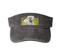Bichon Frise Dog on the Grass Sun Visor Cappelli Vuoto Top Baseball Cap Cappello Sport Running Tennis Visiere per Uomini Donne Adulti, Rosa violaceo scuro, Taglia unica