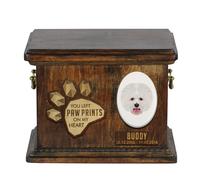 Bichon Frise Holzurne Con Cane Art-Dog