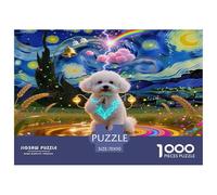 Bichon Frise Jigsaw Puzzle,1000 Pezzi Classici, Per Adulti E Bambini Da 14 Anni E Più Giochi Educativi Cute Puppy Ideale Per Amanti Dei Puzzle Esperti - Regalo Per Famiglia E Amici 70x50cm/1000pcs