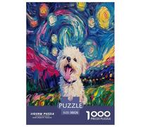 Bichon Frise Jigsaw Puzzle Impossibili 1000 Pezzi Decorazione Per La Casa. Giochi Rilassamento E Intelligence Per Adulti E Bambini Da 12 Anni 38x26cm/1000pcs