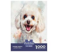 Bichon Frise Jigsaw Puzzle Impossibili 1000Pcs Decorazione Per La Casa. Rilassamento E Intelligence Per Adulti E Ragazzi Da 14 Anni 38x26cm/1000pcs