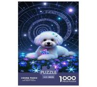Bichon Frise Jigsaw Puzzle Impossibili 1000Pcs Decorazione Per La Casa. Rilassamento E Intelligence Per Adulti E Ragazzi Da 14 Anni 38x26cm/1000pcs