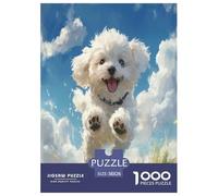 Bichon Frise Jigsaw Puzzle Impossibili 1000Pcs Decorazione Per La Casa. Rilassamento E Intelligence Per Adulti E Ragazzi Da 14 Anni 38x26cm/1000pcs