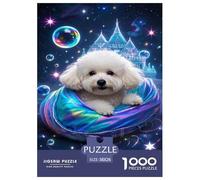 Bichon Frise Jigsaw Puzzle Impossible 1000 Pezzi Decorazione Per La Casa. Giochi Rilassamento E Intelligence Per Adulti E Bambini Da 12 Anni 38x26cm/1000pcs