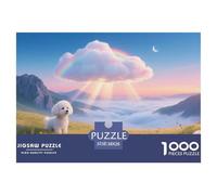 Bichon Frise Jigsaw Puzzle Impossible 1000 Pezzi Pet Dog Decorazione Per La Casa. Rilassamento E Intelligence Per Adulti E Ragazzi Da 14 Anni 38x26cm/1000pcs
