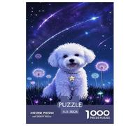 Bichon Frise Jigsaw Puzzle Impossible 1000Pcs Decorazione Per La Casa. Giochi Rilassamento E Intelligence Per Adulti E Ragazzi Da 14 Anni 38x26cm/1000pcs