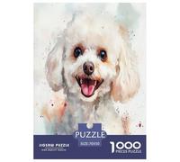Bichon Frise Jigsaw Puzzle Impossible 1000Pcs Decorazione Per La Casa. Giochi Rilassamento E Intelligence Per Adulti E Bambini Da 12 Anni 70x50cm/1000pcs
