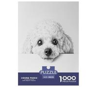 Bichon Frise Jigsaw Puzzle Impossible 1000Pcs Decorazione Per La Casa. Giochi Rilassamento E Intelligence Per Adulti E Ragazzi Da 14 Anni 38x26cm/1000pcs