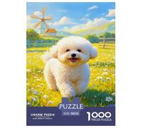 Bichon Frise Jigsaw Puzzle Impossible 1000Pcs Decorazione Per La Casa. Rilassamento E Intelligence Per Adulti E Bambini Da 12 Anni 38x26cm/1000pcs