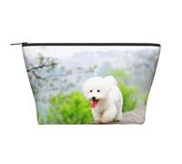 Bichon Frise Park Animali Cani Cani Bichon Frise, Borsa da toilette Borsa per trucco Borsa per cosmetici Borsa da toilette da viaggio portatile