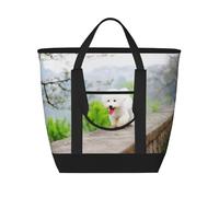 Bichon Frise Park Animali domestici Cani Bichon Frise Cani,Borsa porta pranzo grande capacità isolata per donne e uomini, lavoro, picnic, viaggi