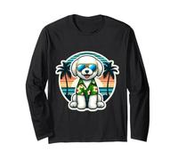 Bichon Frise Proprietario di cani Vibes Estate Vacanza Sole tropicale Maglia a Manica