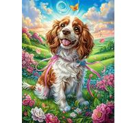 Bichon Frise Puppy in Magical Forest Rompicapo 300 Pezzi Botticelli Per Appassionati Fairy Tale Animal Plant Cartone Rigido Nascita Di Venere Per Decorazione Murale Edizione Limitata Con Poster Inclu