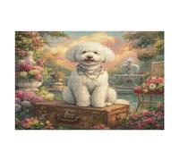Bichon Frise Puzzle 1000 Pezzi Rompicapo Per Tutte Le Occasioni Cute Animal Pets Versatile E Divertente Rilassamento Garantito Regalo Per Compleanni E Feste 1000 PCS