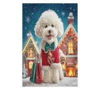 Bichon Frise Puzzle 1000 Pezzi Sfida Rompicapo Estrema Cute Animal Pets Impossibile Da Completare Per Collezionisti Esperti Regalo Per Chi Ama Le Sfide 1000 PCS