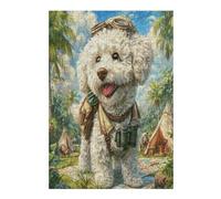Bichon Frise Puzzle 300 Pezzi Multicolore Per Famiglia in Vacanza Cute Animal Pets Rompicapo Creativo Giochi Da Tavolo Intelligenza E Relax Durante Le Ferie 300 PCS