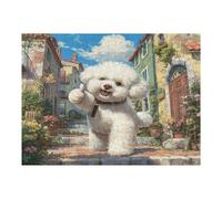 Bichon Frise Puzzle 500 Pezzi Rompicapo Per Tutte Le Occasioni Cute Animal Pets Versatile E Divertente Rilassamento Garantito Regalo Per Compleanni E Feste 500 PCS